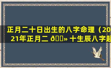 正月二十日出生的八字命理（2021年正月二 🌻 十生辰八字起名）
